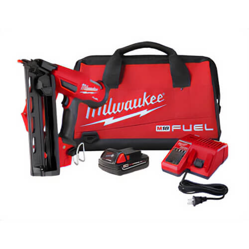 Milwaukee® 2841-21CT M18 Fuel™ Angled Finish Nailer Kit, 16 ga
