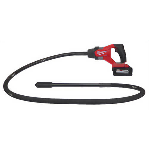 Milwaukee® M18 Fuel™ 2911-21 Cordless Variable Speed Concrete Pencil Vibrator Kit, M18™ Battery Pack, 1.8 hp Power Rating, 18 V, 0 to 12500 vpm Speed
