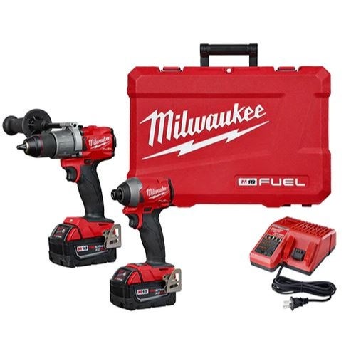 Milwaukee® M18™ 2997-22 2-Tool Cordless Combination Kit, Tools: Hammer Drill/Driver, Impact Driver and Reciprocating Saw, 18 VDC