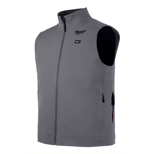 Milwaukee® 304G-202X M12™ Heated ToughShell™ Vest with M12™ Battery Holder, Wind and Water Resistant with DWR Coating, Gray, 2XL