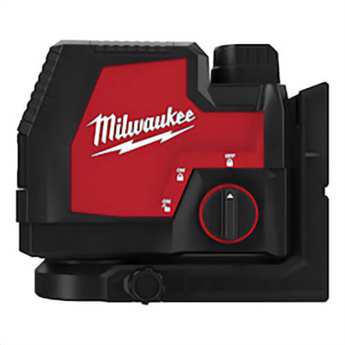 Milwaukee® 3521-21 Cordless Self Leveling Cross Line Laser, 100 ft Measuring, +/- 1/8 in at 33 ft Accuracy, 4 V