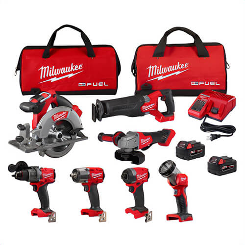 Milwaukee® 3697-27 M18 Fuel™ Cordless 7 Tool Combo Kit