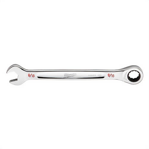 Milwaukee® 45-96-9218 Ratcheting Standard Length Combination Wrench, 9/16 in Wrench, 12 Points, Steel