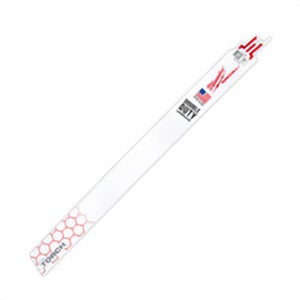 Milwaukee® Sawzall® The Torch™ 48-00-8789 Demolition Double Duty Straight Back Reciprocating Saw Blade, 12 in L x 1 in W, 18 TPI