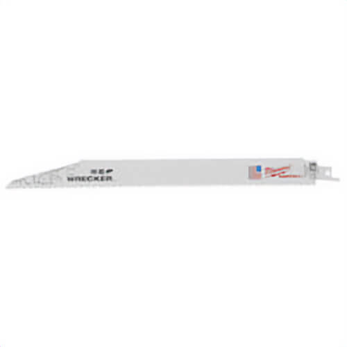 Milwaukee® 48-01-7711 The Wrecker™ Sawzall® Demo Profile Reciprocating Saw Blade, 12 in L x 1 in W, 8 TPI