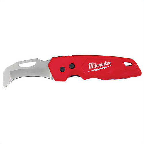 Milwaukee® 48-22-1526 Fastback™ Lockable Folding Pocket Knife, Stainless Steel Hawkbill Blade, 2.45 in L Blade