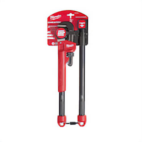 Milwaukee® Overbite Jaw™ 48-22-7314 Adaptable Pipe Wrench, 21.8 in OAL, Hook Jaw, Steel Handle