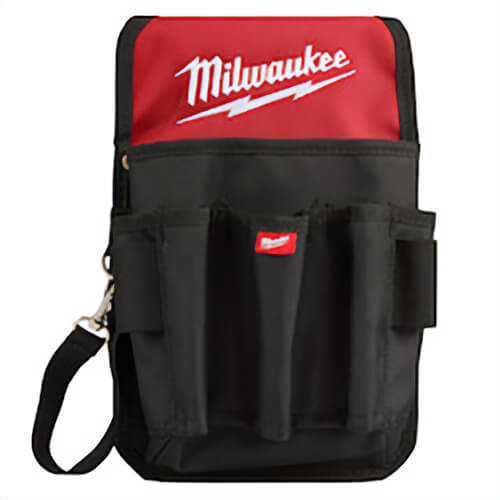 Milwaukee® 48-22-8119 9-Pocket Utility Pouch, 1680D Ballistic Nylon, Black/Red