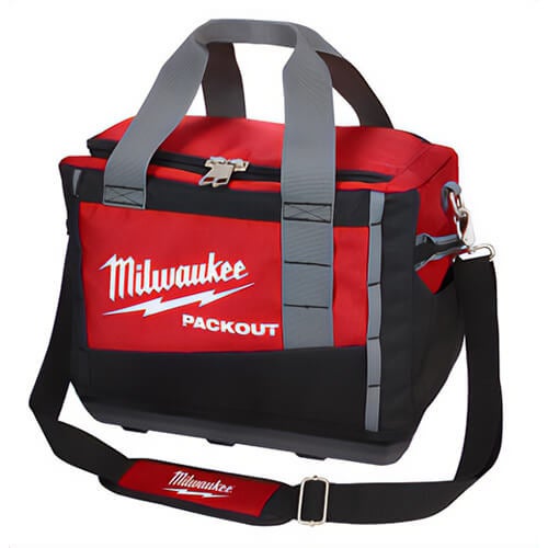 Milwaukee® 48-22-8321 Packout™ Zipper Tool Bag, 1680D Ballistic Nylon, Black/Red