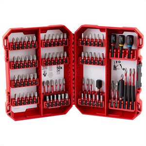 Milwaukee® 48-32-4094 Shockwave 80 pc Bit Set, P1, P2, PR1, P3, SQ1, SQ4, SQ3, T15, T20, T25, T27, T30, SL#8, SL#10, 1/8 in