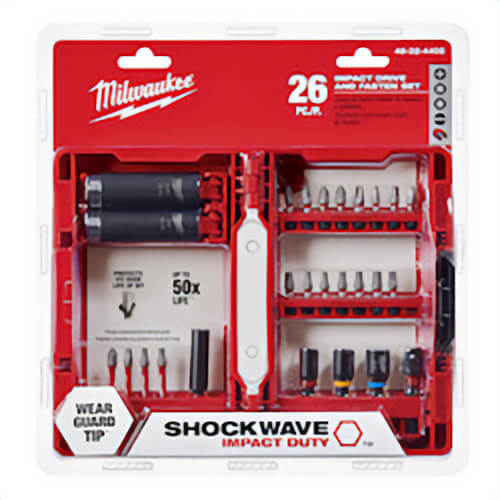 Milwaukee® Shockwave™ Impact Duty™ 48-32-4408 Drive and Fasten Set, 1/4 in, Steel