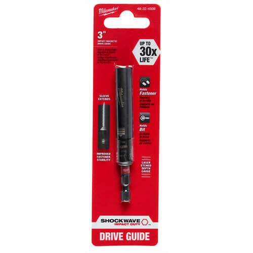 Milwaukee® 48-32-4509 ShockWave™ Impact Duty™ Magnetic Drive Guide, 3 in, 10 pk