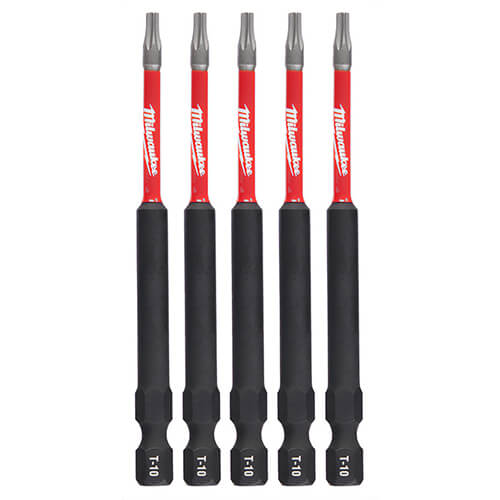 Milwaukee® 48-32-4576 ShockWave™ Impact Duty™ Impact Torx® Bit, T10 Torx® Point, 0.3 in, 5 pk