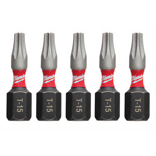 Milwaukee® 48-32-4628 ShockWave™ Impact Duty™ Impact Torx® Bit, T15 Torx® Point, 0.3 in, 5 pk