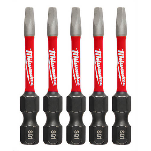 Milwaukee® 48-32-4671 ShockWave™ Impact Duty™ Impact Square Bit, SQ1 Drive, 0.3 in, 5 pk