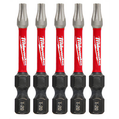 Milwaukee® 48-32-4684 Shockwave™ Impact Driver Bit, T20 Torx® Point, 2 in OAL, 1/4 in, Steel
