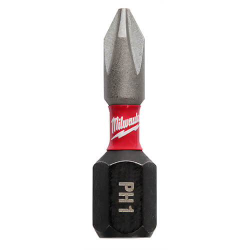 Milwaukee® 48-32-4880 ShockWave™ Impact Duty™ Impact Phillips® Bit, PH1 Phillips®, 1 in, 250 pk