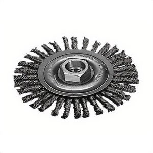 Milwaukee® 48-52-5010 Wheel Brush, 4 in dia Brush, 3/16 in W Face, 0.023 in dia Stringer Bead Knot Filament/Wire