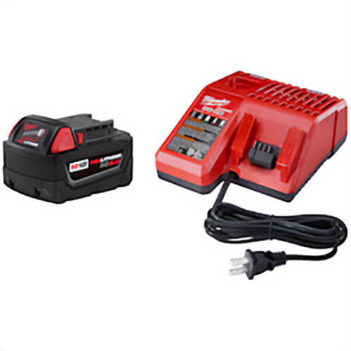 Milwaukee® M18™ 48-59-1850 Battery Starter Kit, 5 Ah, 18 VDC Charge, Use with M18™ XC™ 5.0 Battery Use with All Milwaukee® M18™ Tool