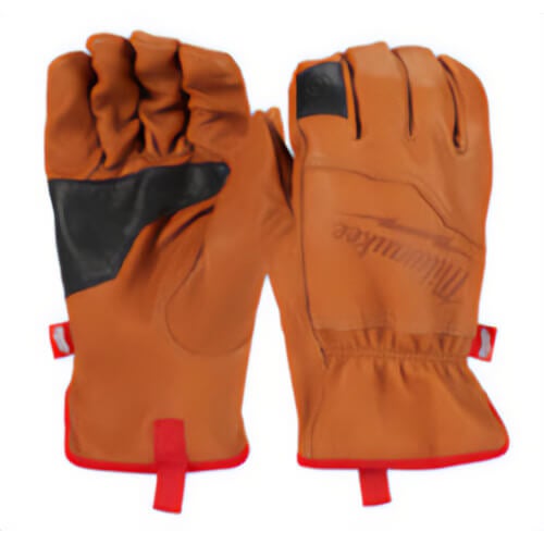 Milwaukee® 48-73-0011 Work Gloves, M, Goatskin Leather Palm, Goatskin Leather, Brown