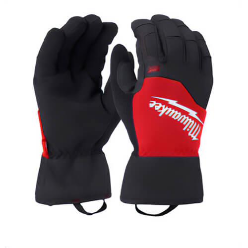 Milwaukee® 48-73-0030 Winter Performance Work Gloves, Finger Tip Style, Waterproof and Windproof Layer, Black/Red, S