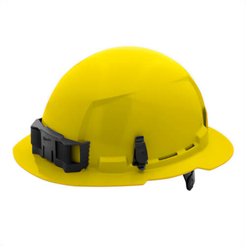 Milwaukee® 48-73-1123 Bolt™ Full Brim Hard Hat with 6-Point Ratcheting Suspension, Unvented Class E, Yellow
