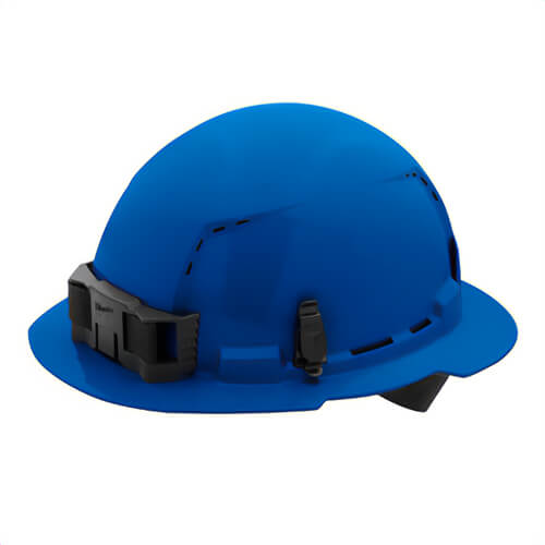 Milwaukee® 48-73-1205 Bolt™ Full Brim Hard Hat with 4-Point Ratcheting Suspension, Vented Class C, Blue