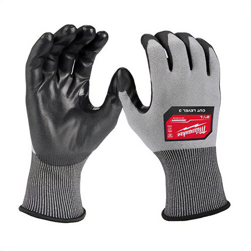 Milwaukee® 48-73-8733B 48-73 General Purpose Gloves, XL, Polyurethane Palm, Gray, Resists: Cut Resistant