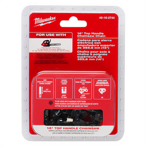 Milwaukee® 49-16-2744 Chain, 19.25 in L, 0.043 in, 0.325 in Pitch, Steel, Silver