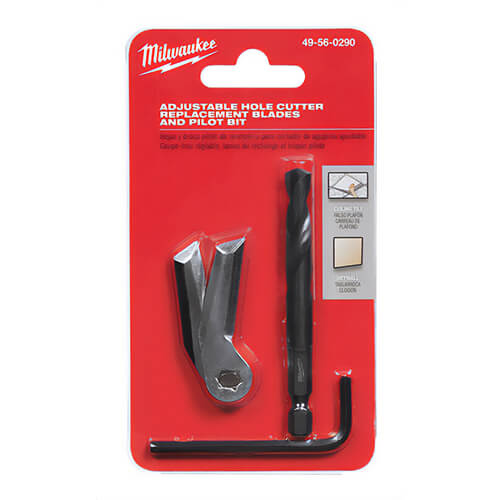Milwaukee® 49-56-0290 Adjustable Hole Cutter Kit, for use with and 49-56-0320 Adjustable Hole Cutter, 1 in Cutting Depth, 600 RPM
