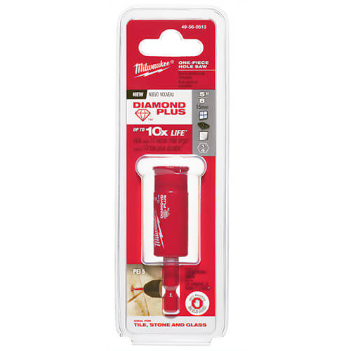 Milwaukee® 49-56-0513 Diamond Plus™ 1 pc Continuous Grit Edge Diamond Hole Saw, 5/8 in dia, 5/8 in Cutting Depth