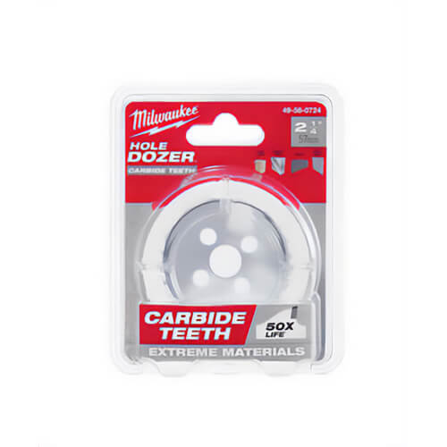 Milwaukee® Hole Dozer™  49-56-0724 Hole Saw with Carbide Teeth, 2-1/4 in dia, 1.62 in D Cutting, Carbide Cutting Edge, 5/8-18 Arbor