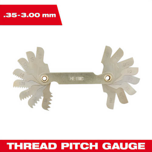 Milwaukee® 49-57-5012 Metric Thread Pitch Gauge, 0.35 - 3.00 mm