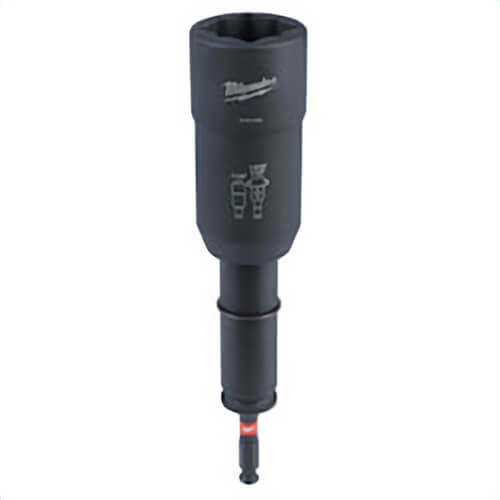 Milwaukee® Shockwave™ 49-66-5102 2 pc 3-in-1 Lineman's Transmission Utility Socket, 1/2 in Square Drive, 1-1/8 in Impact Socket, 4 Points