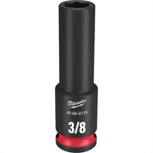 Milwaukee® 49-66-6119 ShockWave™ Impact Duty™ Socket, 3/8 in Hex Drive, 3/8 in Deep Socket, 6 Points