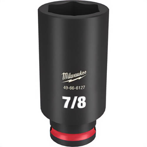 Milwaukee® 49-66-6127 ShockWave™ Impact Duty™ Socket, 3/8 in Hex Drive, 7/8 in Deep Socket, 6 Points