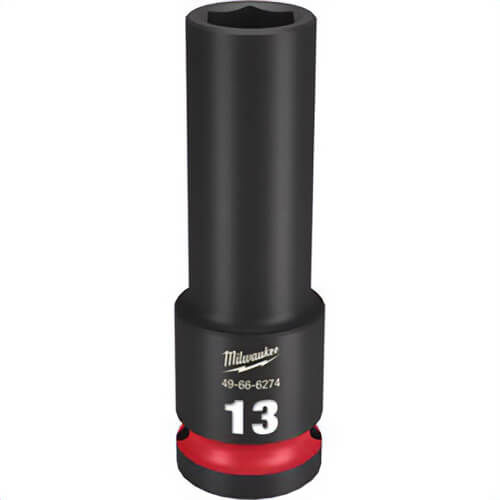 Milwaukee® 49-66-6274 ShockWave™ Impact Duty™ Socket, 1/2 in Hex Drive, 13 mm Deep Socket, 6 Points
