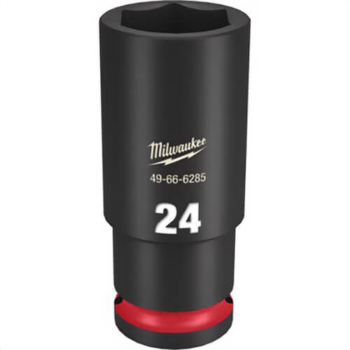 Milwaukee® 49-66-6285 ShockWave™ Impact Duty™ Socket, 1/2 in Hex Drive, 24 mm Deep Socket, 6 Points