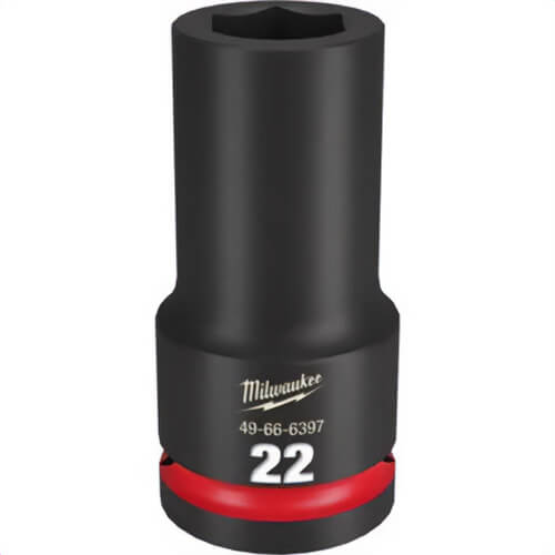 Milwaukee® 49-66-6397 ShockWave™ Impact Duty™ Socket, 3/4 in Hex Drive, 22 mm Deep Socket, 6 Points