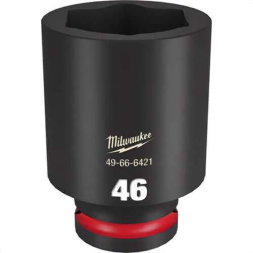Milwaukee® 49-66-6421 ShockWave™ Impact Duty™ Socket, 3/4 in Hex Drive, 46 mm Deep Socket, 6 Points