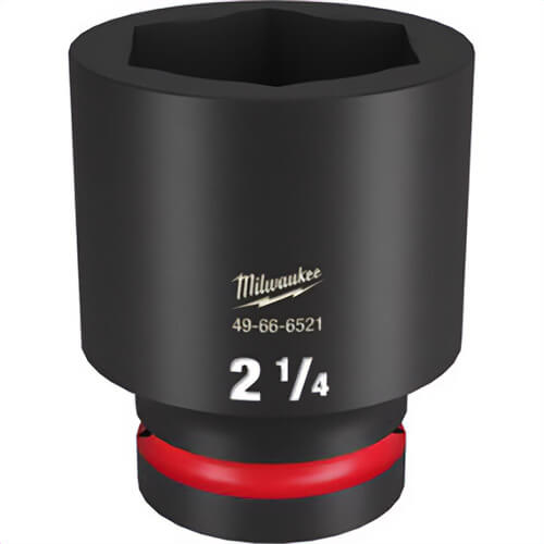 Milwaukee® 49-66-6521 ShockWave™ Impact Duty™ Socket, 1 in Hex Drive, 2-1/4 in Deep Socket, 6 Points