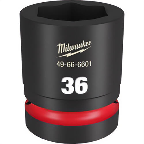 Milwaukee® 49-66-6601 ShockWave™ Impact Duty™ Socket, 1 in Hex Drive, 36 mm Standard Socket, 6 Points