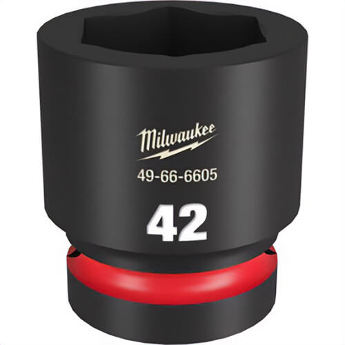 Milwaukee® 49-66-6605 ShockWave™ Impact Duty™ Socket, 1 in Hex Drive, 42 mm Standard Socket, 6 Points