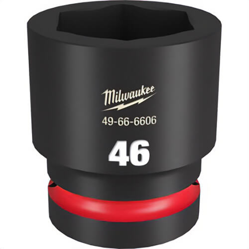 Milwaukee® 49-66-6606 ShockWave™ Impact Duty™ Socket, 1 in Hex Drive, 46 mm Standard Socket, 6 Points