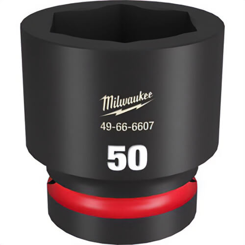 Milwaukee® 49-66-6607 ShockWave™ Impact Duty™ Socket, 1 in Hex Drive, 50 mm Standard Socket, 6 Points