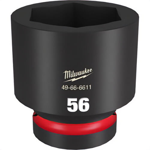 Milwaukee® 49-66-6611 ShockWave™ Impact Duty™ Socket, 1 in Hex Drive, 56 mm Standard Socket, 6 Points