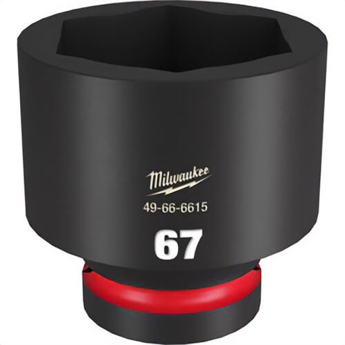 Milwaukee® 49-66-6615 ShockWave™ Impact Duty™ Socket, 1 in Hex Drive, 67 mm Standard Socket, 6 Points
