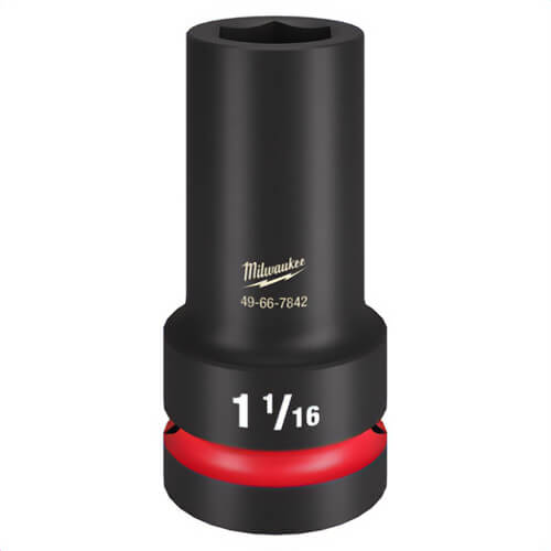 Milwaukee® 49-66-7842 ShockWave™ Impact Duty™ Thin Wall Extra Deep 6-Point Socket, 1 in Drive, 1-1/16 in