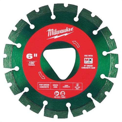 Milwaukee® 49-93-7262 Green Concrete Diamond Blades, Aggregate Hardness: Hard