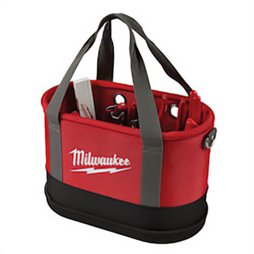Milwaukee® 48-22-8276 Aerial Oval Bag, 1680D Ballistic, Black/Red/Gray